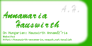 annamaria hauswirth business card